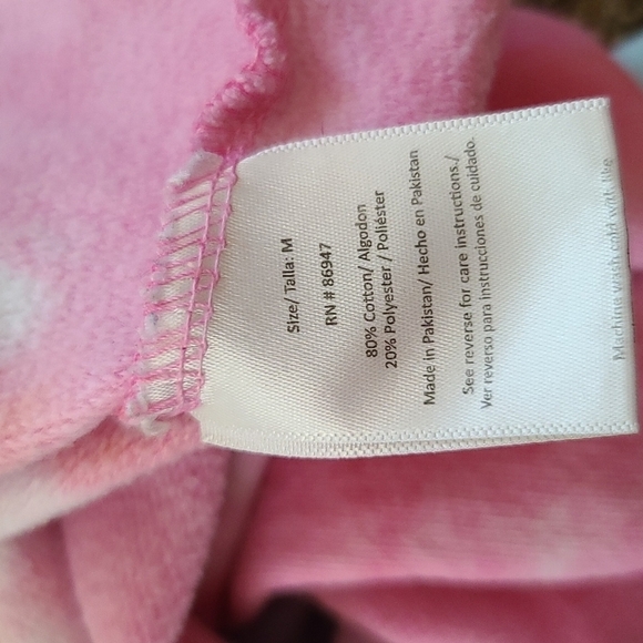 AC/DC Tie Dye Crop Hoodie Size Medium Multi Color - Picture 6 of 6